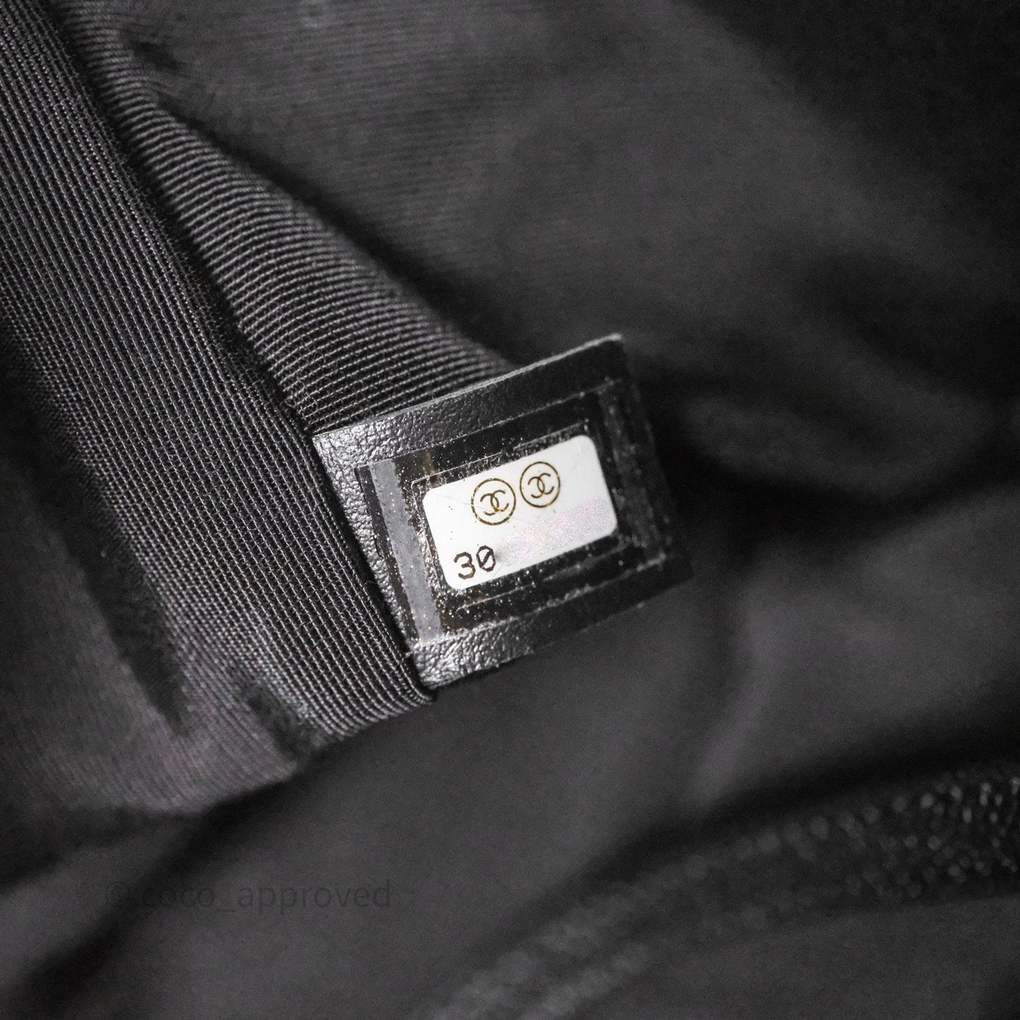 Chanel So Black Quilted Caviar Tote bag