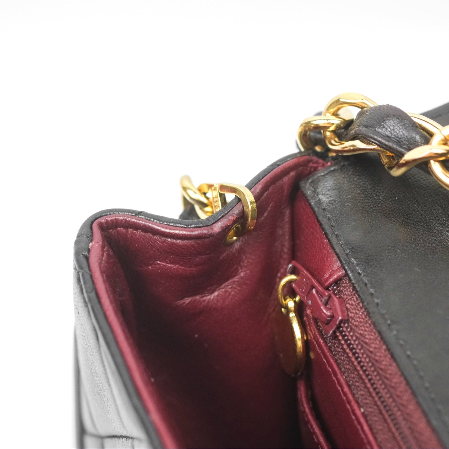Chanel Vintage Flap Bag Black Lambskin 24K Gold Hardware