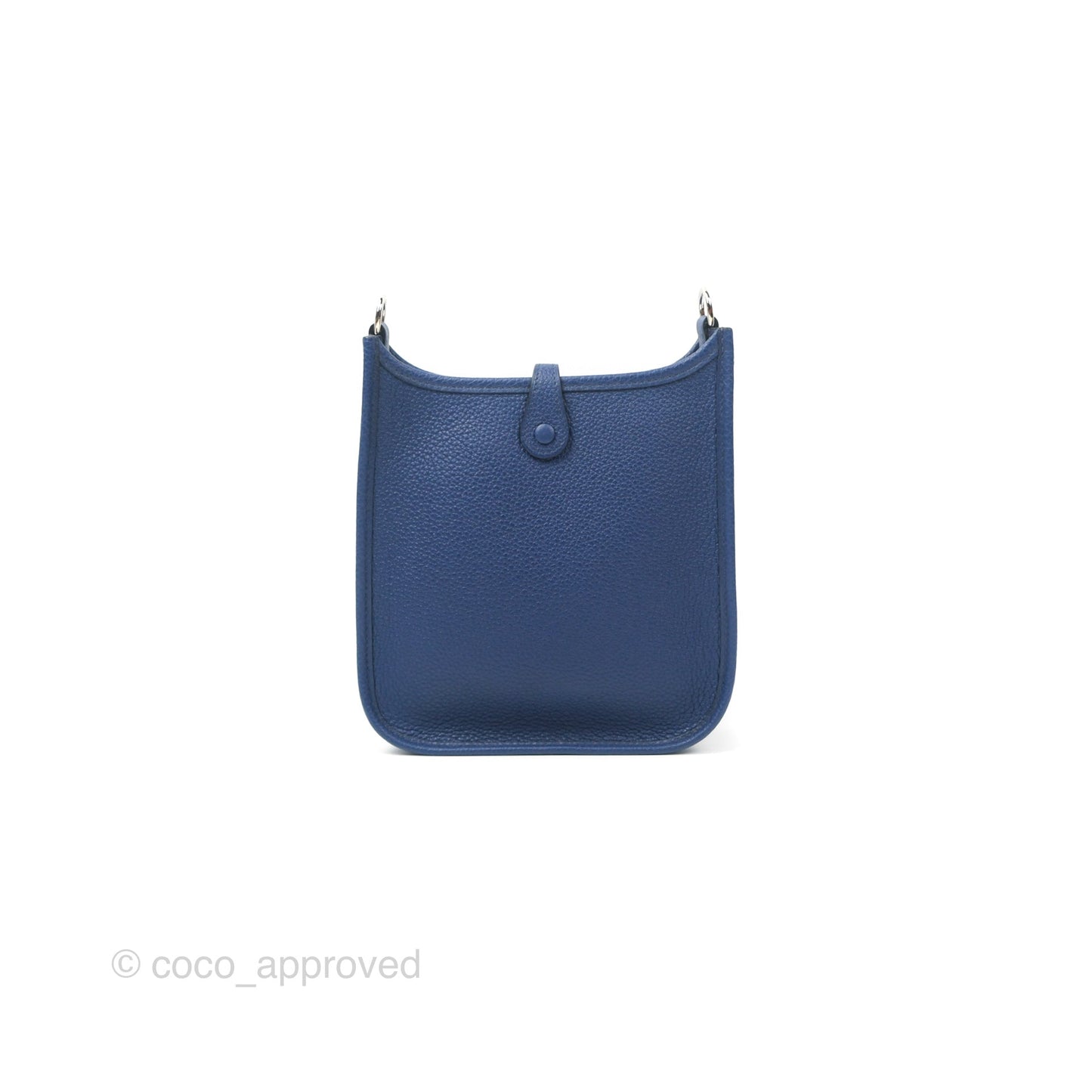 Hermès Mini Evelyne 16 Bleu Saphir Taurillon Maurice Sangle Flipperball Palladium Hardware