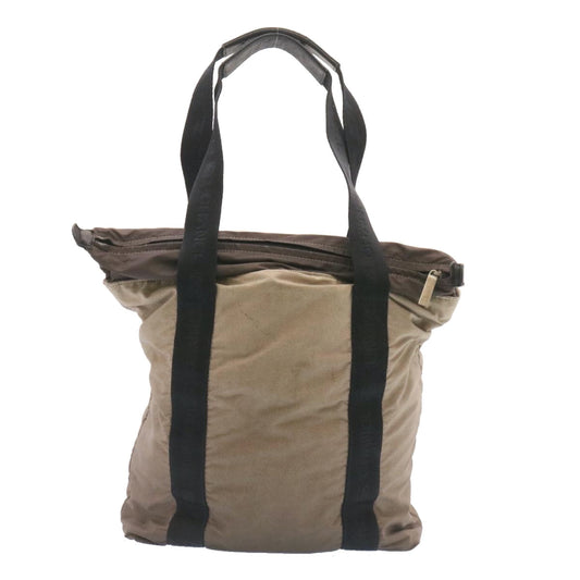 Luxury Chanel Tote Bag Nylon Brown CC  26722A