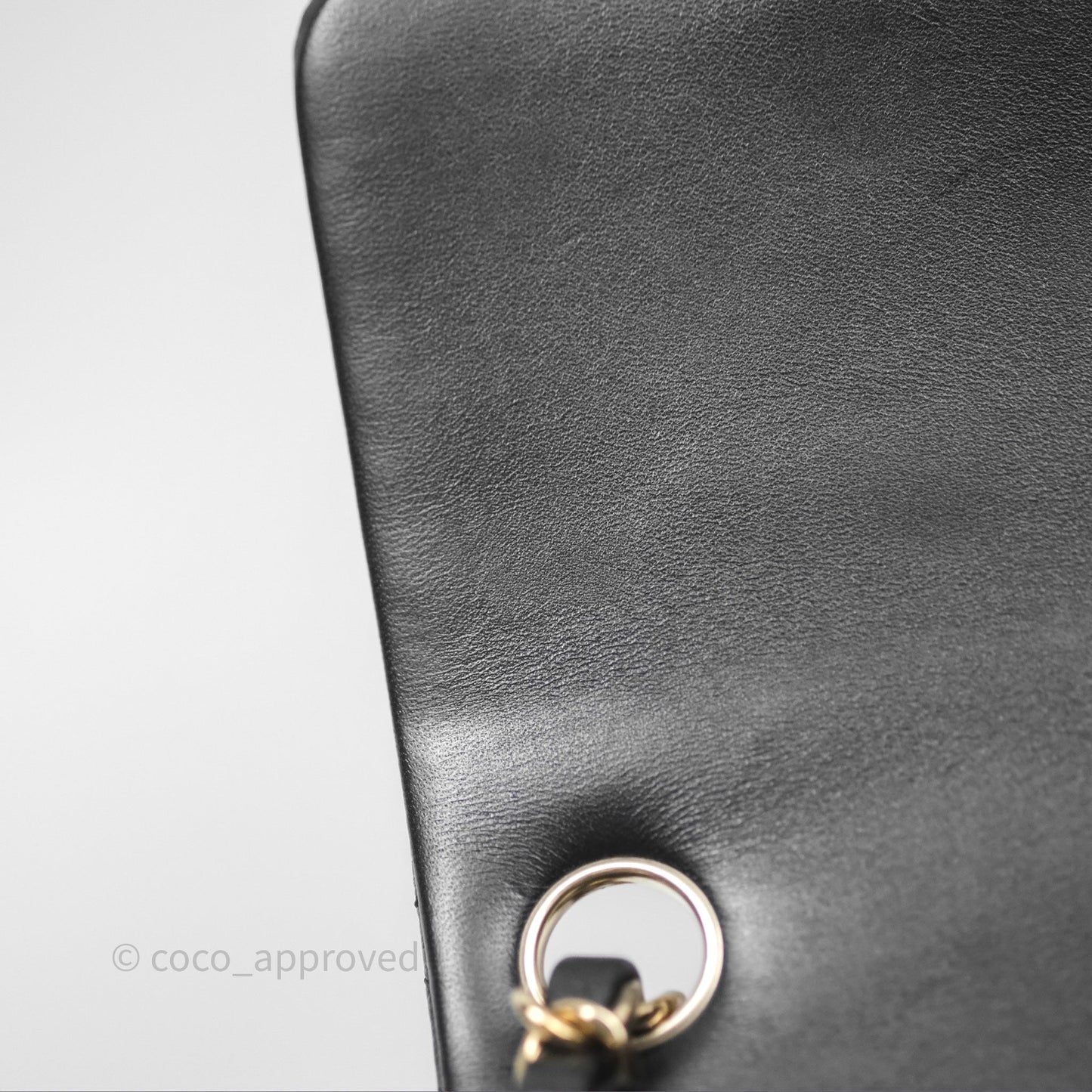 Chanel Mini Square Flap Quilted Black Lambskin Gold Hardware
