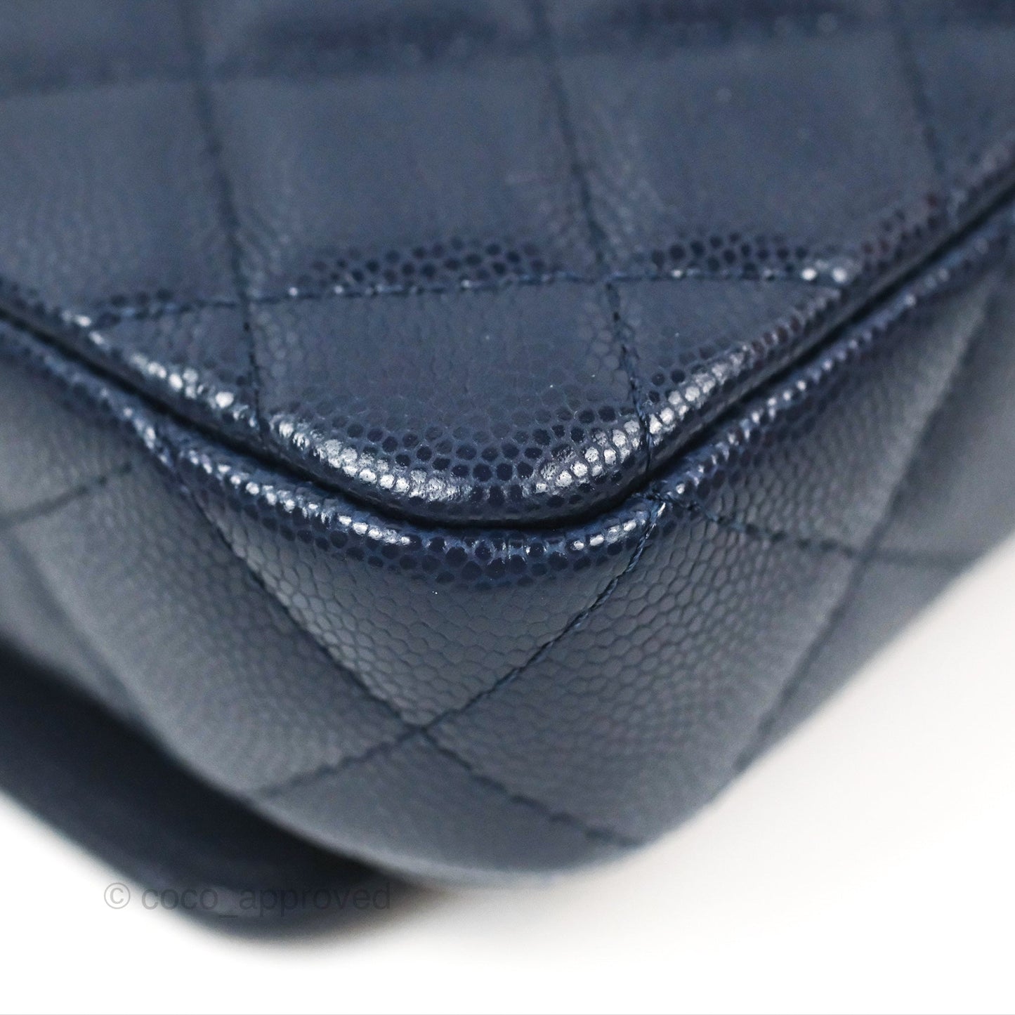 Chanel Twist Your Button Phone Bag Navy Shiny Caviar Aged Gold Hardware 22A