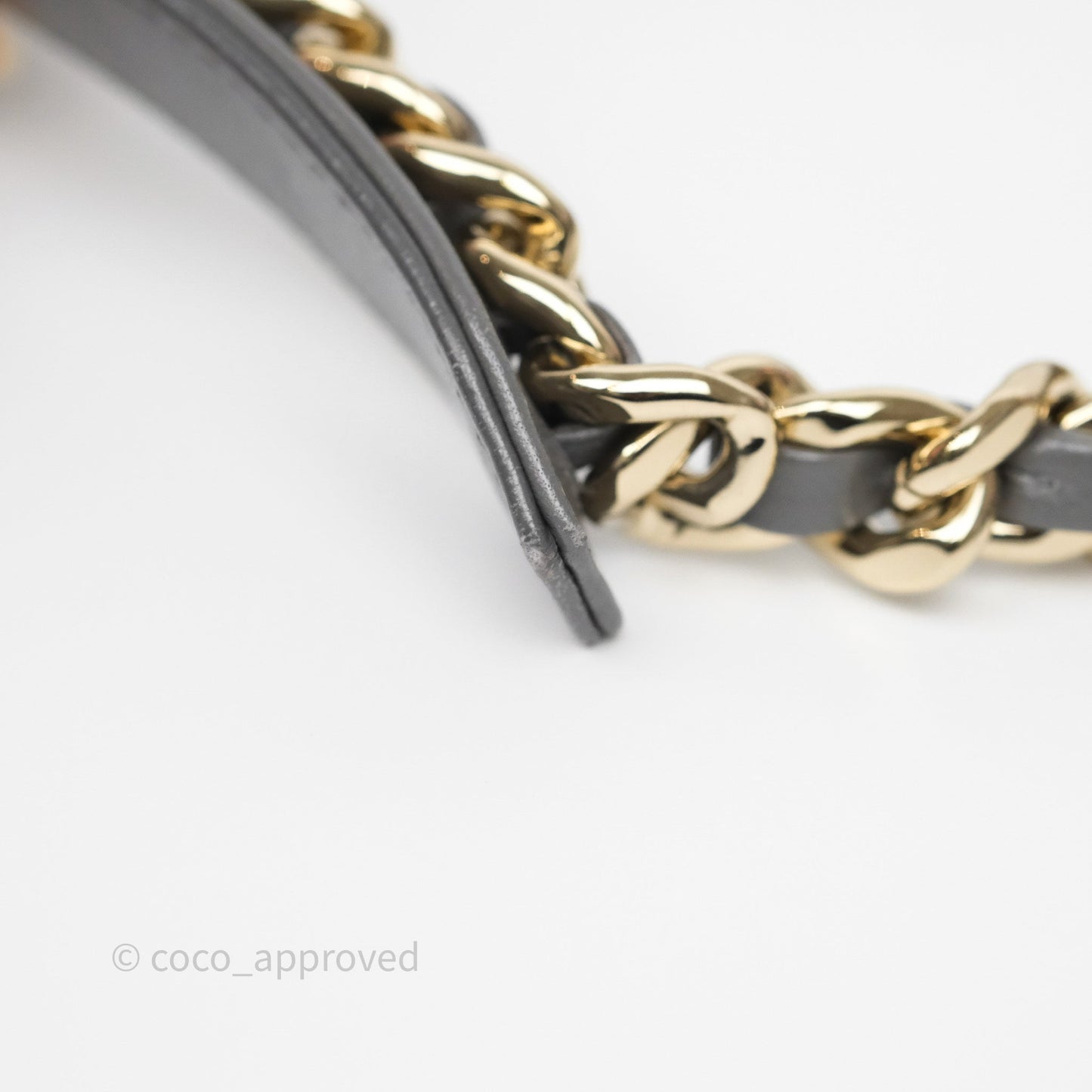 Chanel 19 Wallet on Chain WOC Grey Lambskin Mixed Hardware