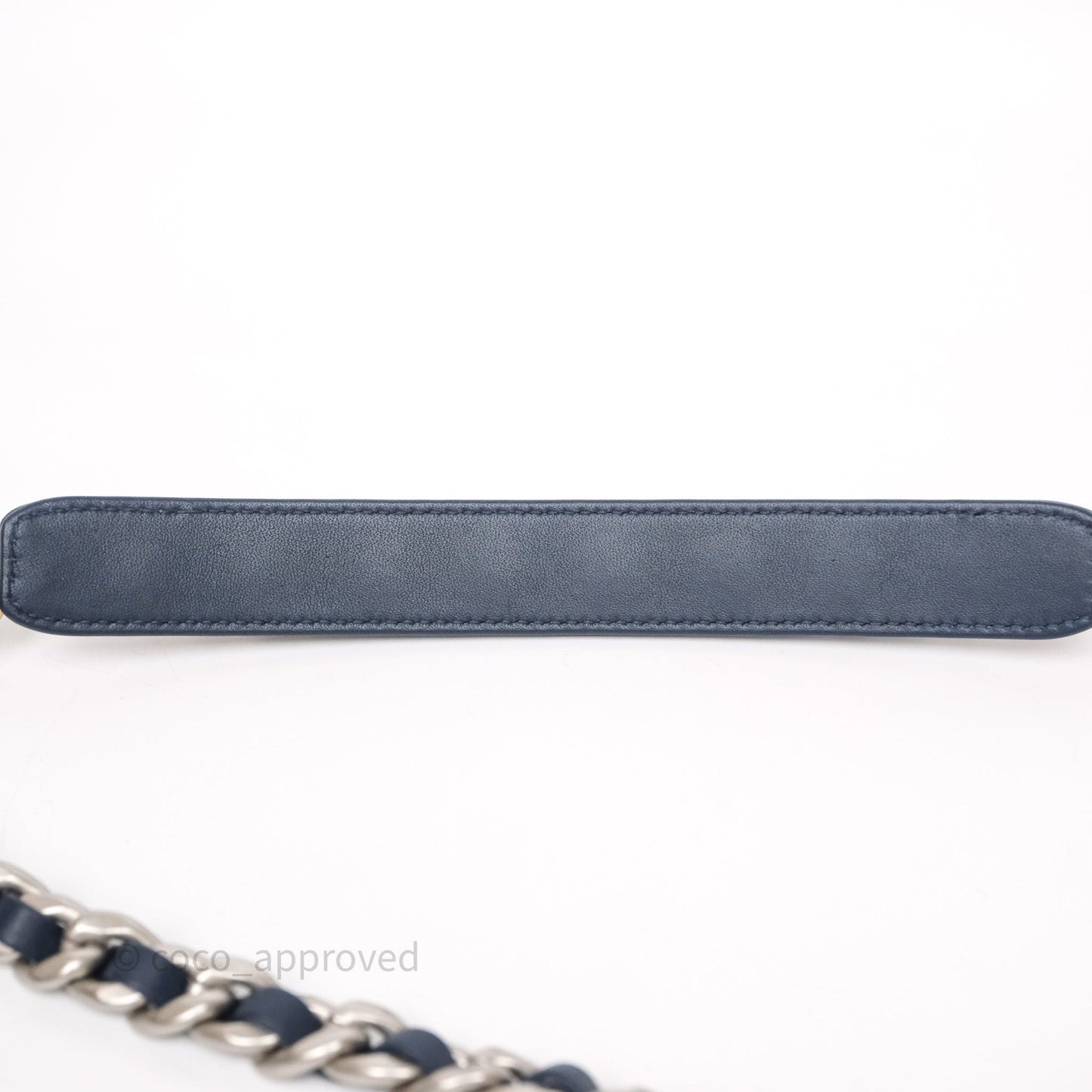 Chanel 19 Small Dark Navy Fabric Mixed Hardware