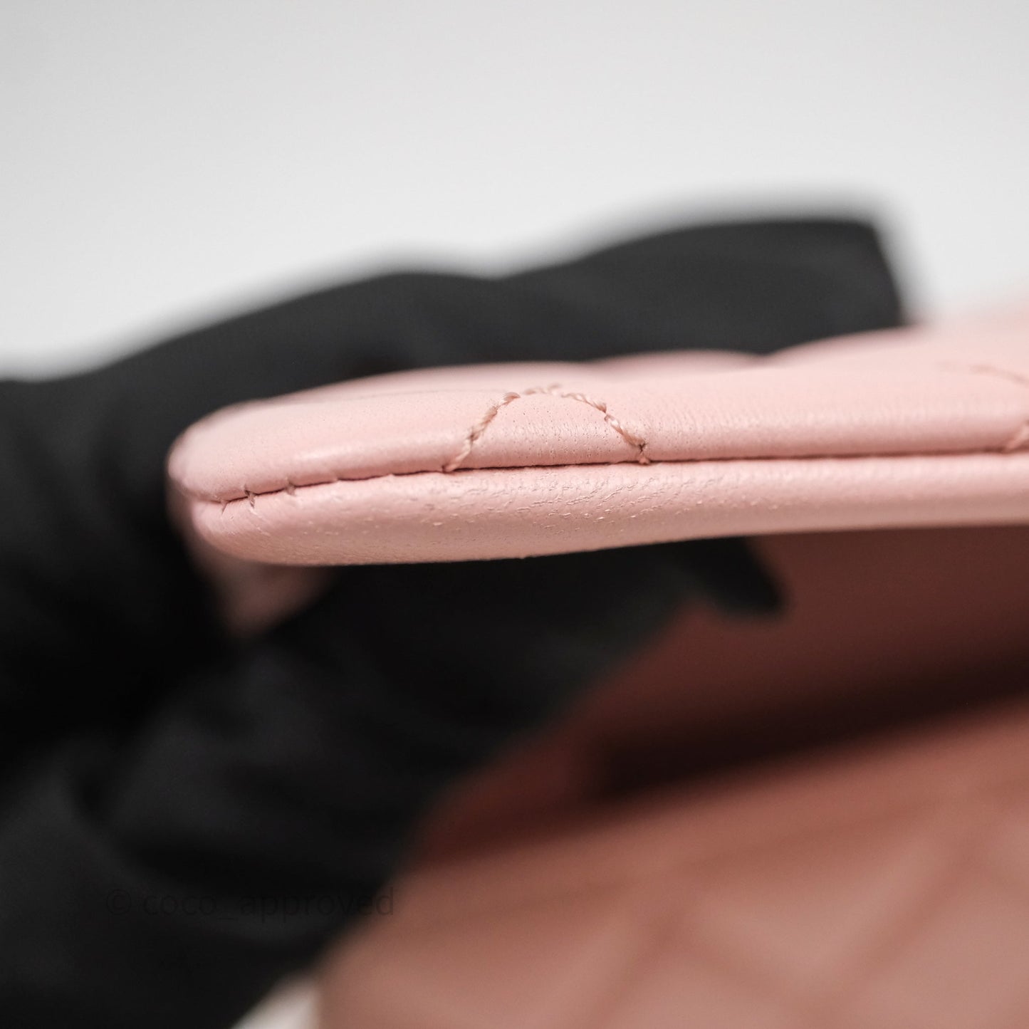 Chanel Quilted Mini Square Flap with Camellia Adjustable Chain Pink Clair Lambskin