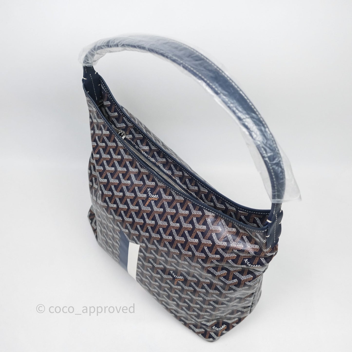 Goyard Bohème Hobo Bag Navy Goyardine Canvas