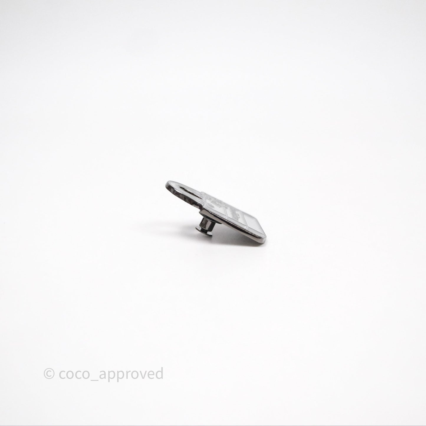 Dior D-lite Pin Brooch Light Grey Silver Tone