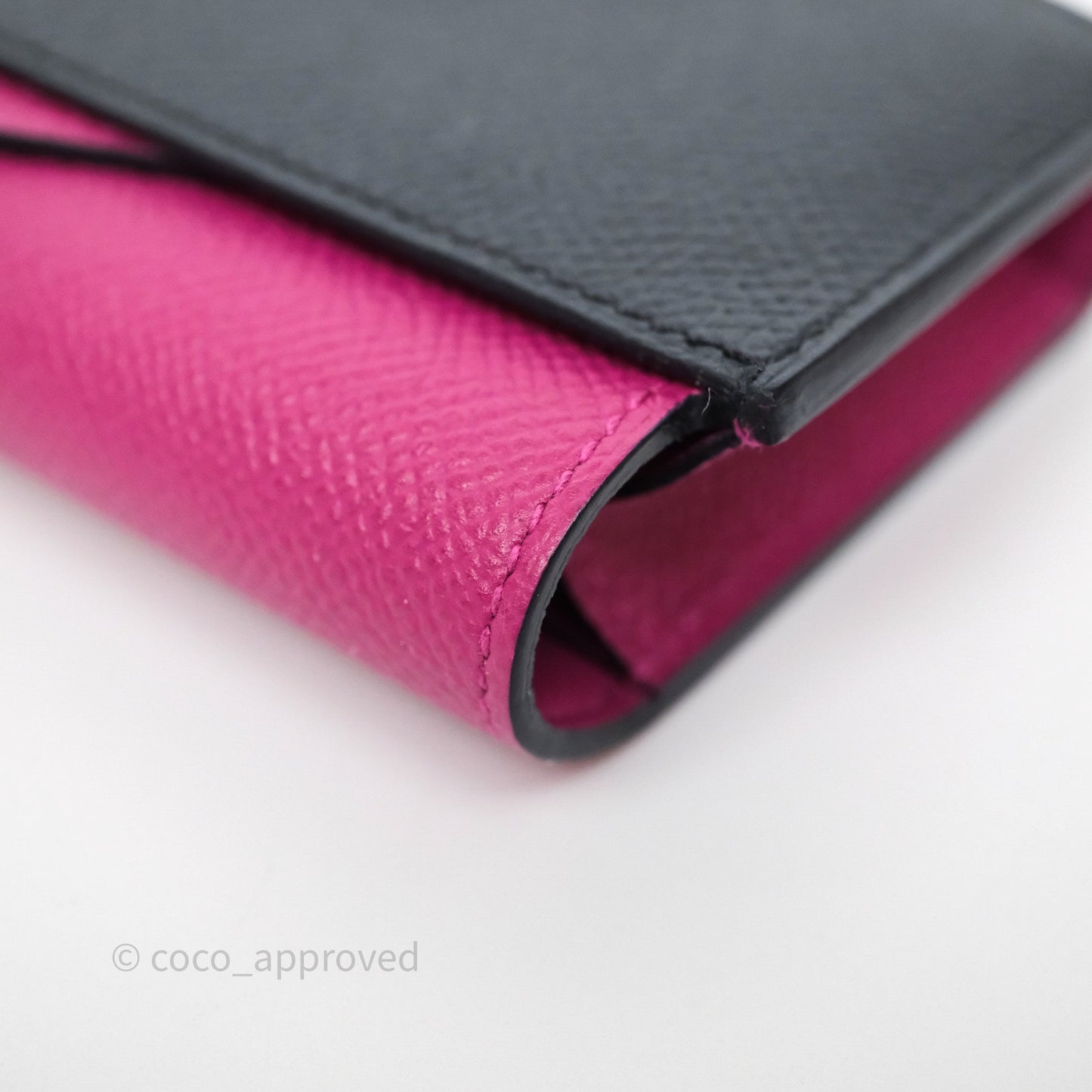 Hermès Passant Compact Wallet Epsom Purple