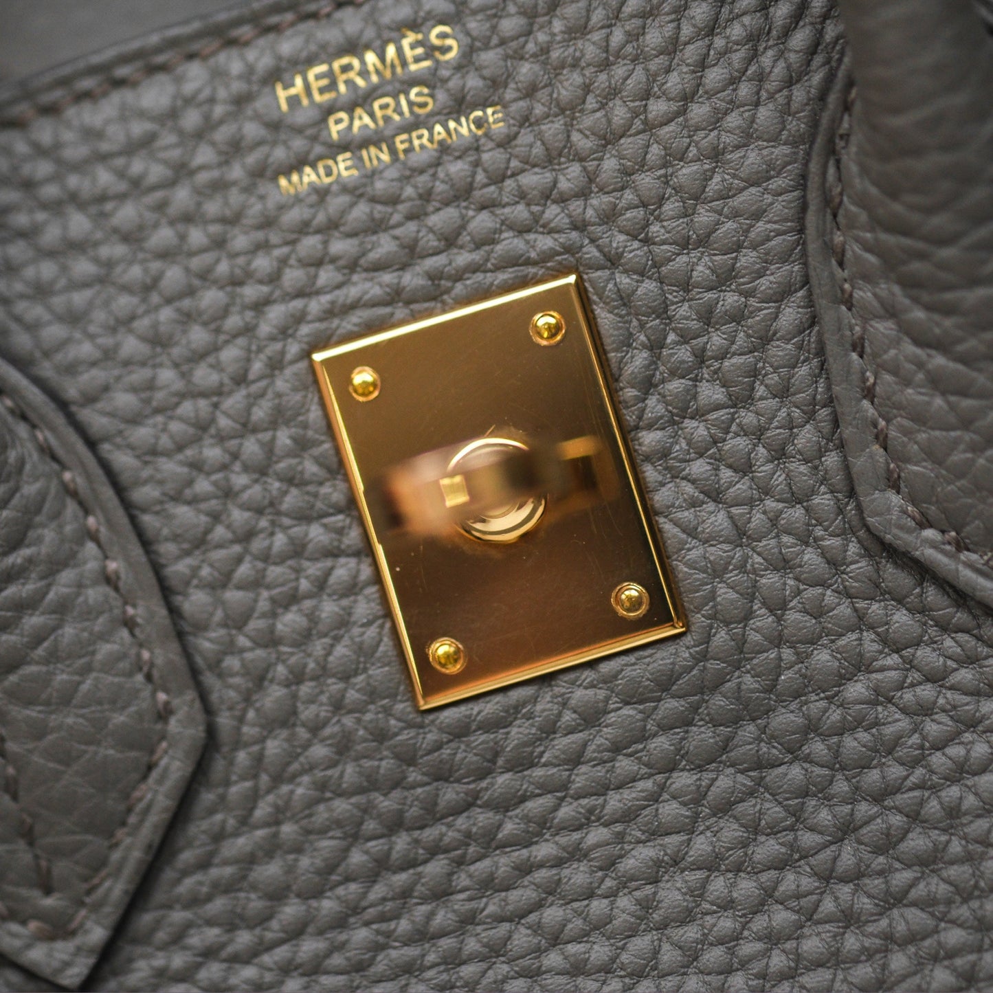 Hermès Birkin 25 Retourne Etain 8F Togo Rose Gold Hardware