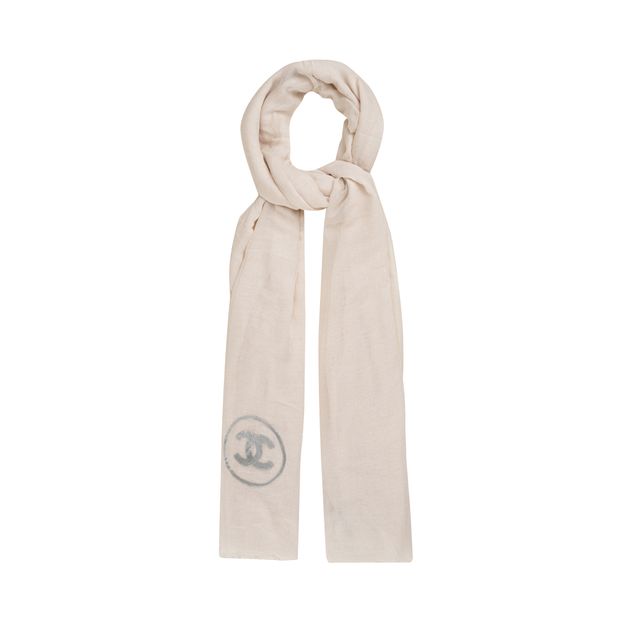 Luxury Chanel Glitter Logo Shawl