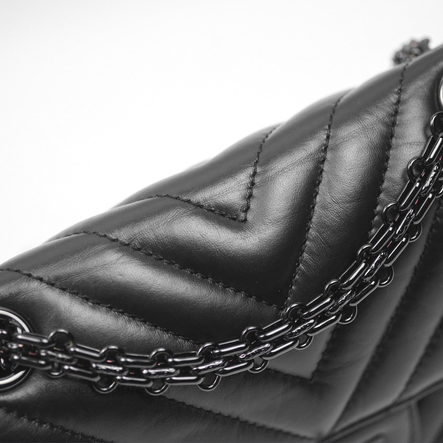 Chanel Mini Reissue 224 So Black Chevron Calfskin