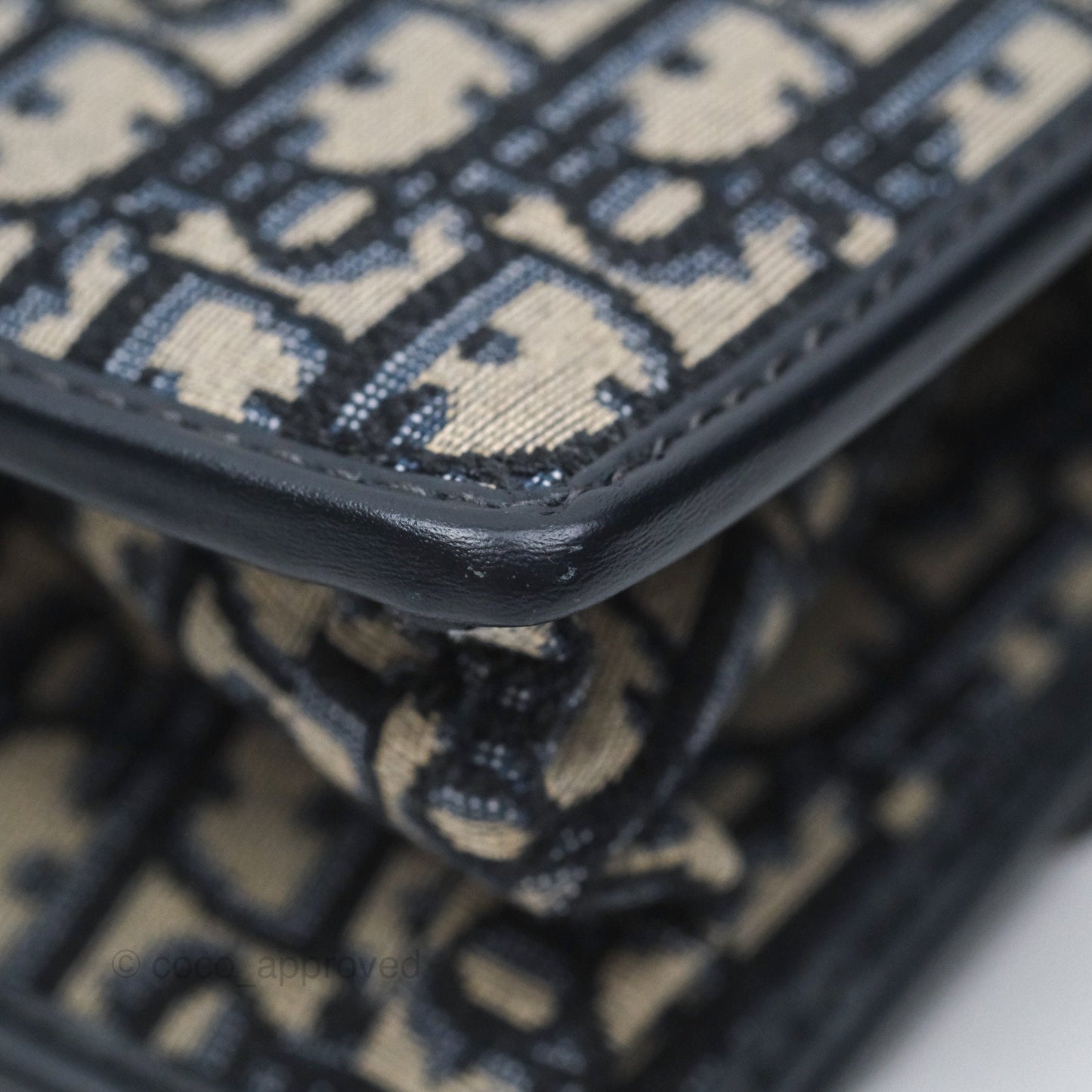 Christian Dior 30 Montaigne with Chain Blue Dior Oblique Jacquard