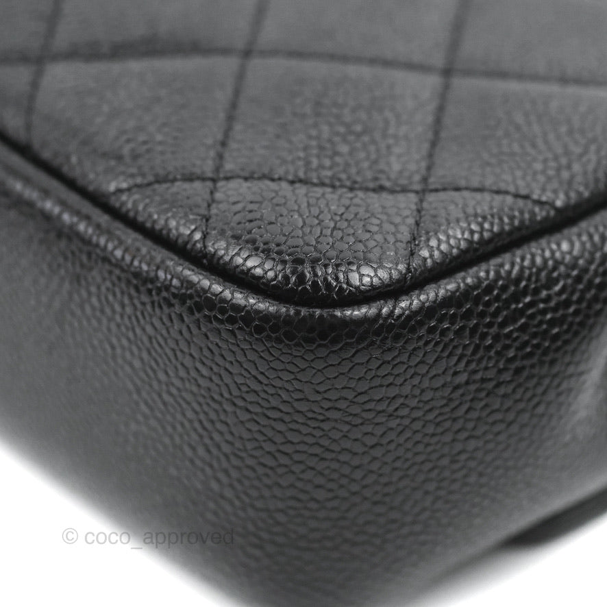 Chanel Quilted Mini Square Flap Bag So Black Caviar Incognito