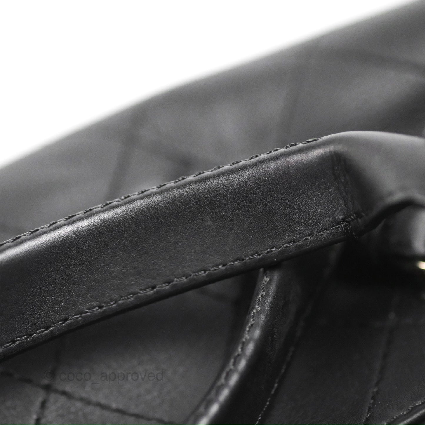 Chanel Flat Quilted Boston Bag Black Calfskin Silver Hardware