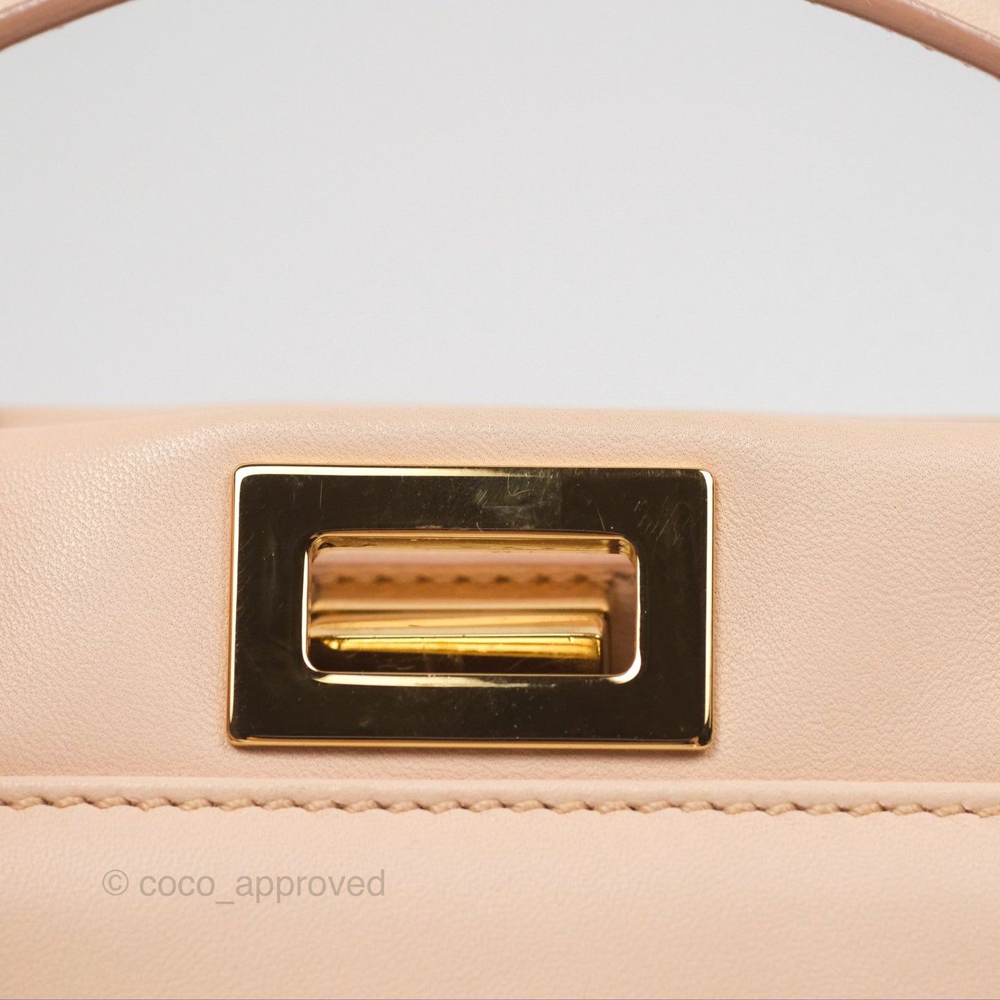 Fendi Mini Peekaboo Bag Light Pink Lambskin Gold Hardware