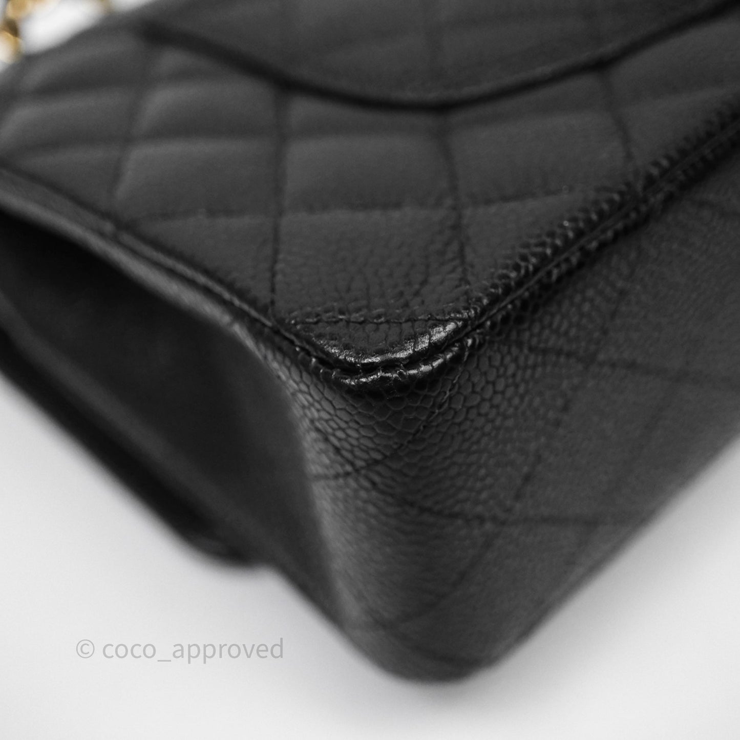 Chanel Classic Medium Flap Quilted Black Caviar Gold Hardware
