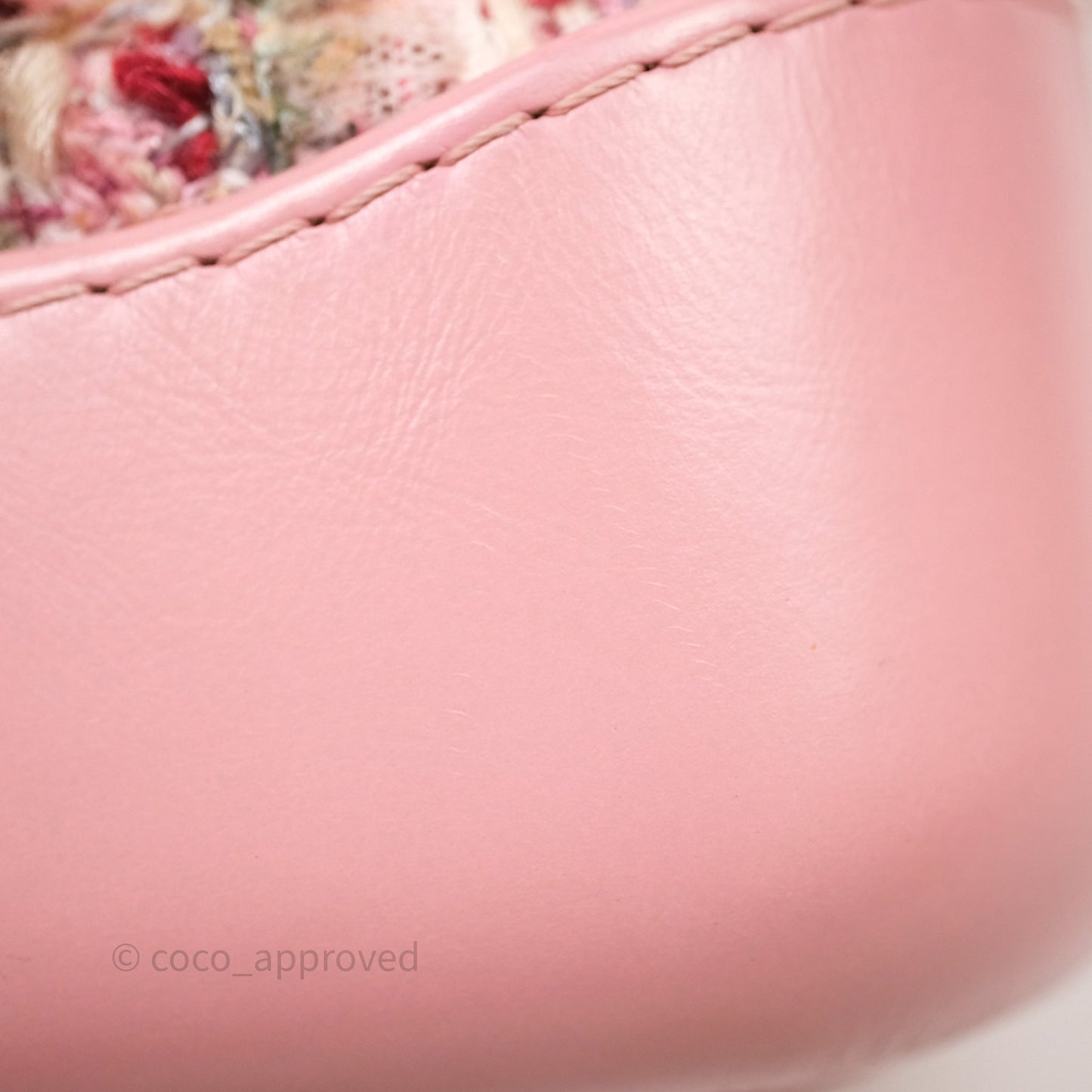 Chanel Small Gabrielle Hobo Quilted Pink Tweed Aged Calfskin