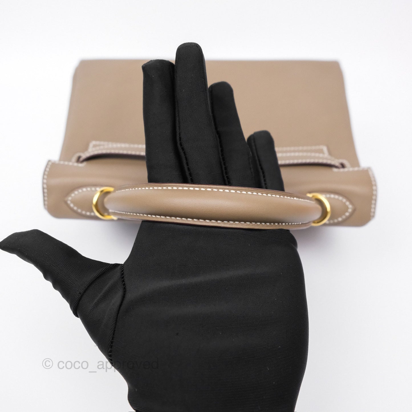 Hermès Retourne Kelly 25 Etoupe 18 Swift Gold Hardware