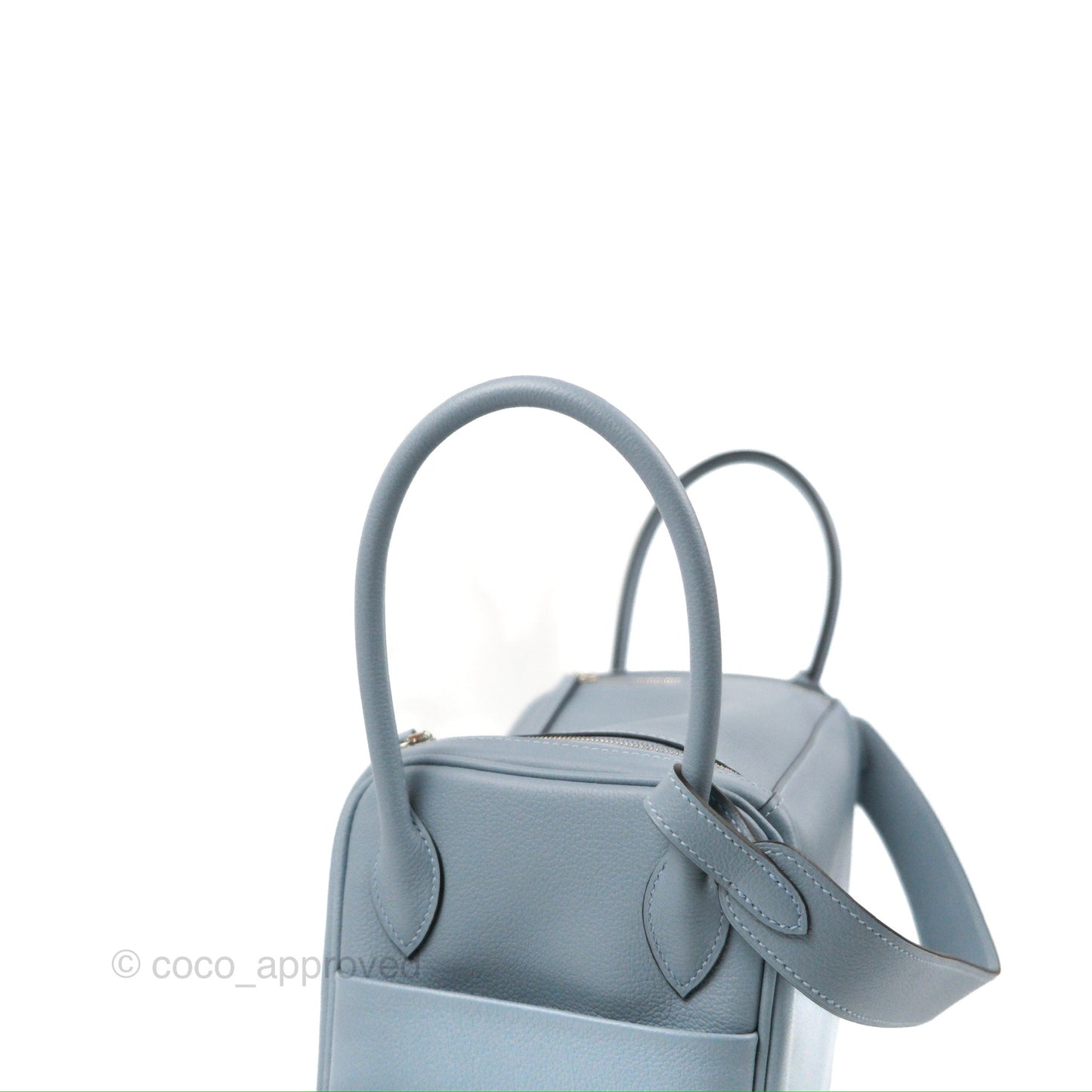 Hermès Lindy 26 Bleu Lin Evercolor Palladium Hardware
