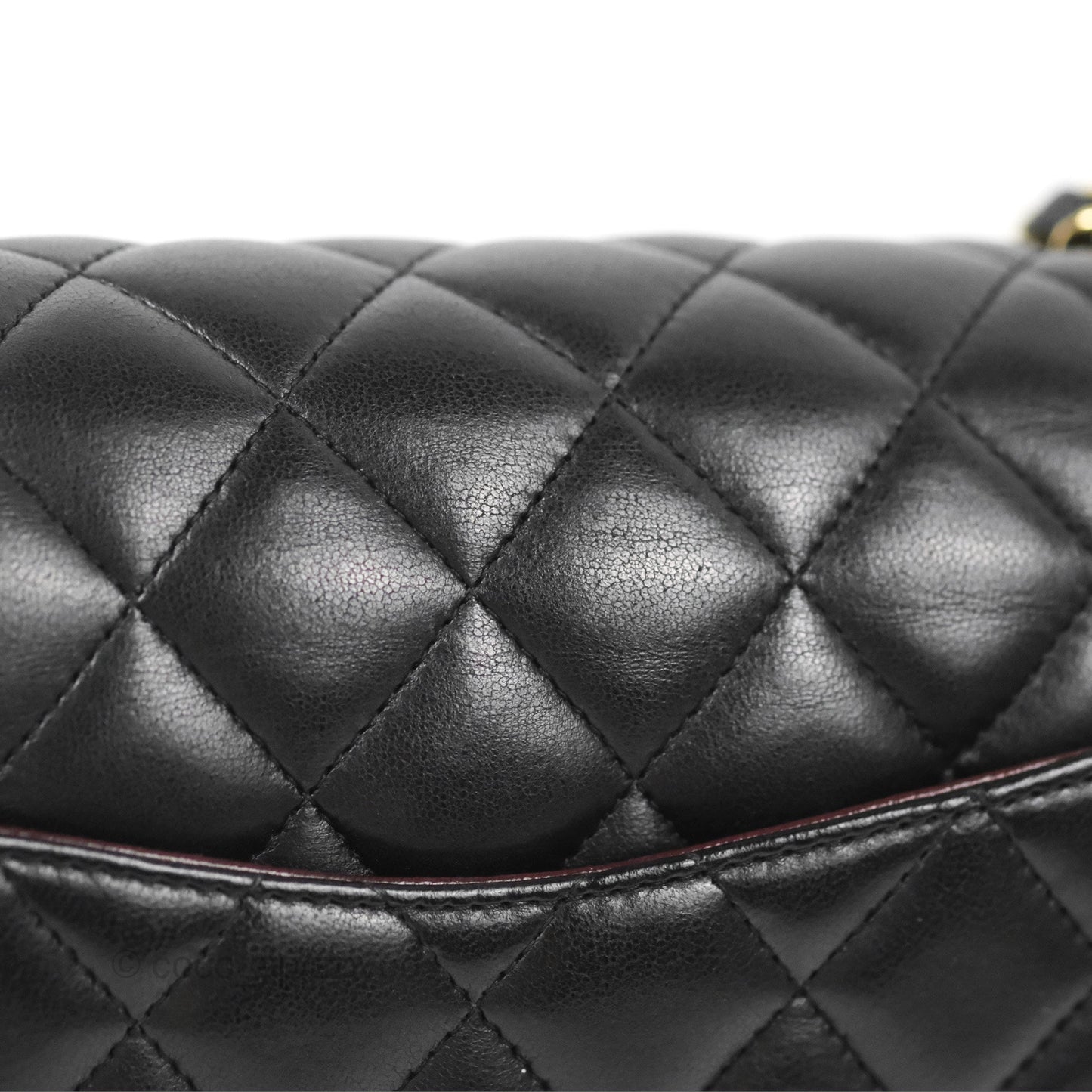Chanel Classic M/L Medium Flap Quilted Black Lambskin Gold Hardware