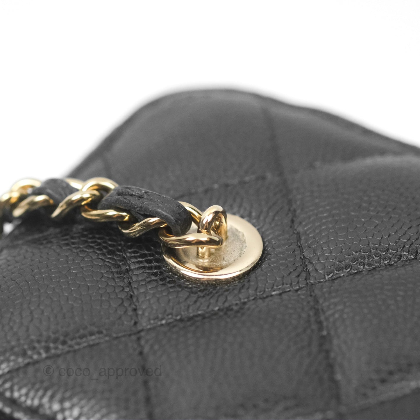 Chanel Vanity Rectangular With Chain Black Caviar Gold Hardware