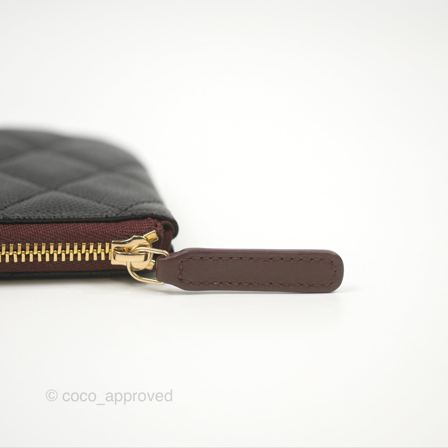 Chanel Quilted Mini O Case Black Caviar Gold Hardware
