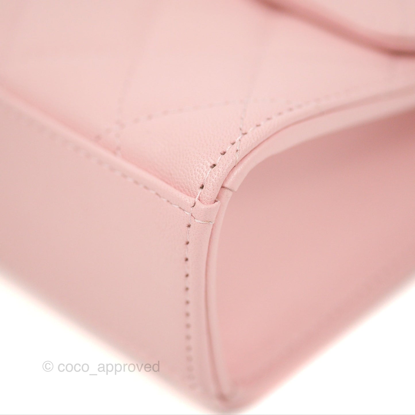 Chanel Enamel Top Handle Clutch with Chain Pink Lambskin Aged Gold Hardware 22B