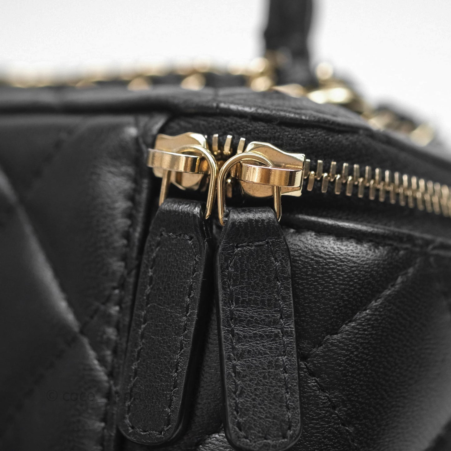 Chanel Vanity Rectangular Top Handle Black Lambskin Gold Hardware