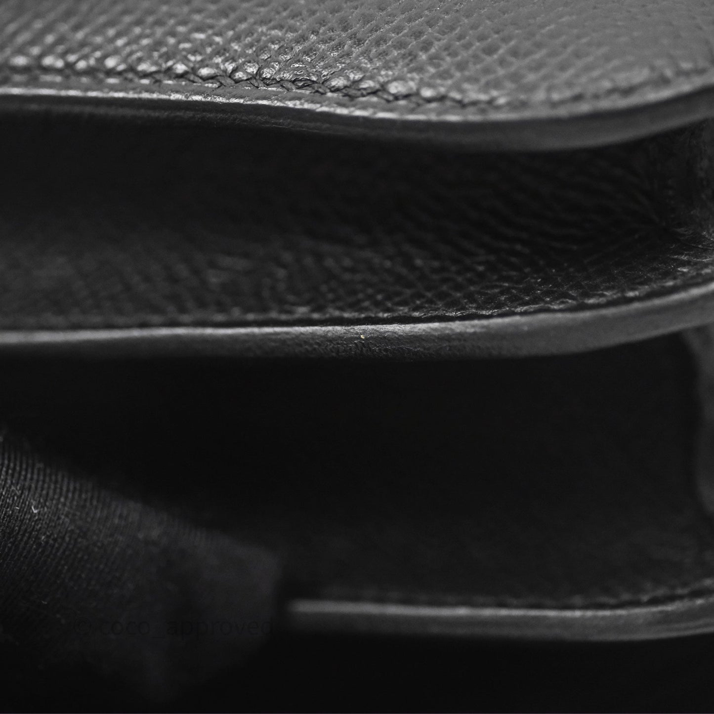 Hermès Constance Mini 18cm Mirror Noir 89 Epsom Palladium Hardware