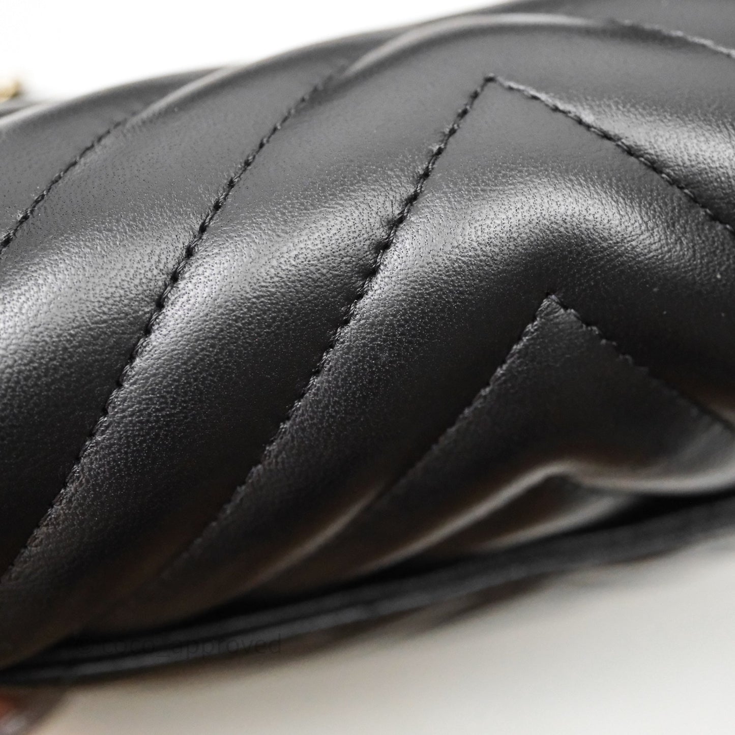 Chanel Quilted Mini Rectangular Chevron Black Lambskin Gold Hardware