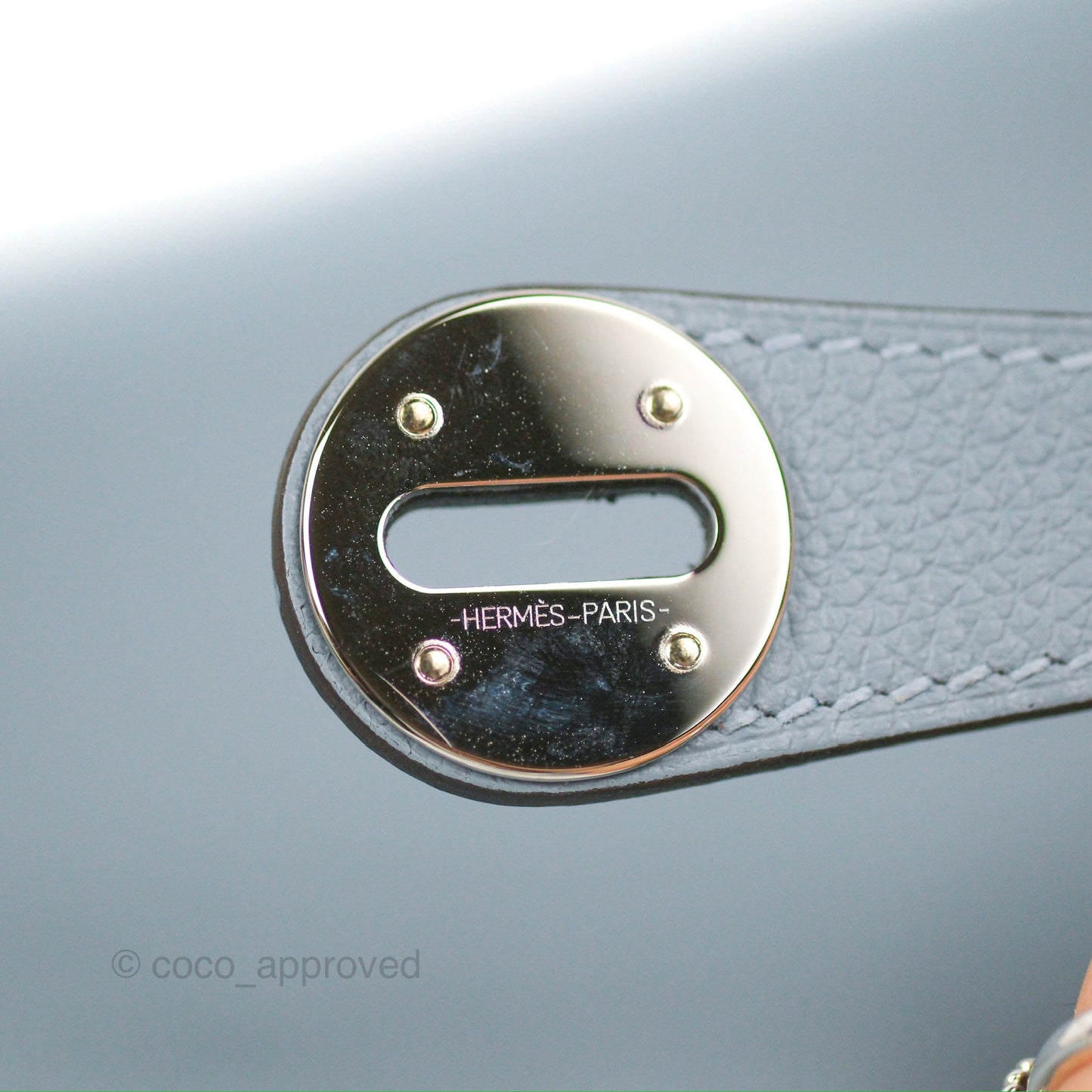 Hermès Lindy 26 Bleu Lin Evercolor Palladium Hardware