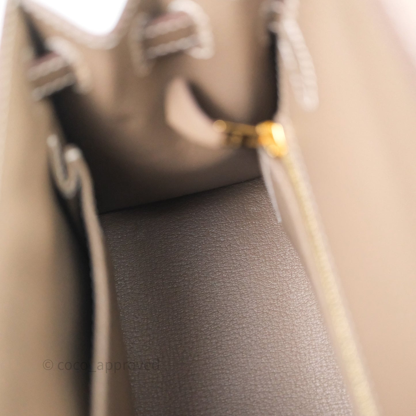 Hermes Kelly 25 Etoupe 18 Epsom Gold Hardware