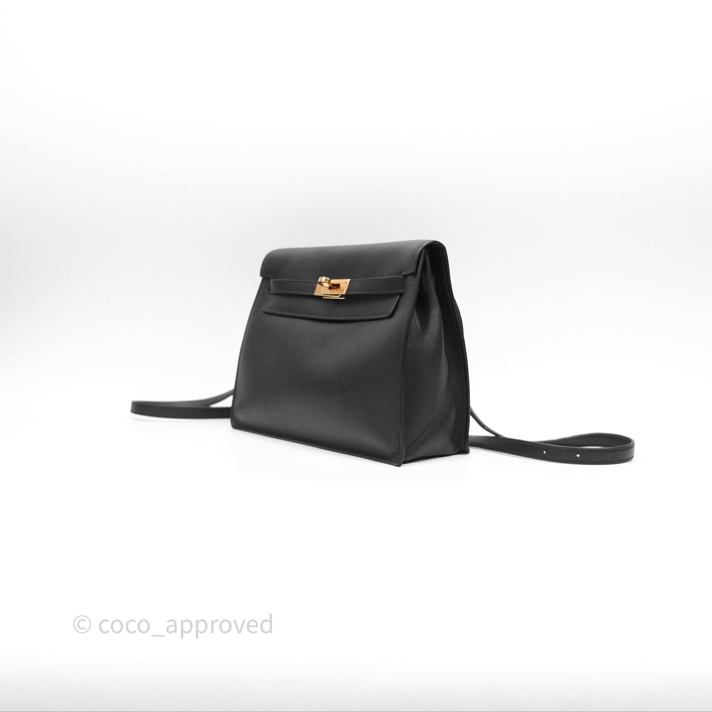 Hermès Kelly Danse II Bag Black Noir 89 Swift Gold Hardware