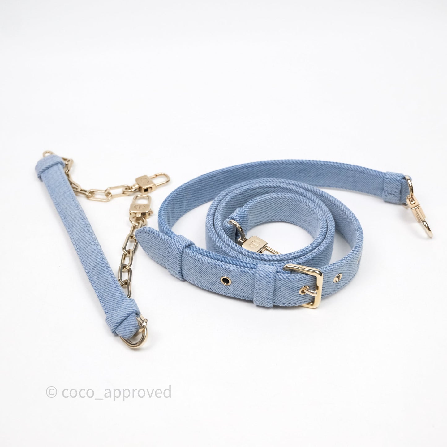 Christian Dior Medium Lady D-Joy Bag Denim Cannage Gold Hardware