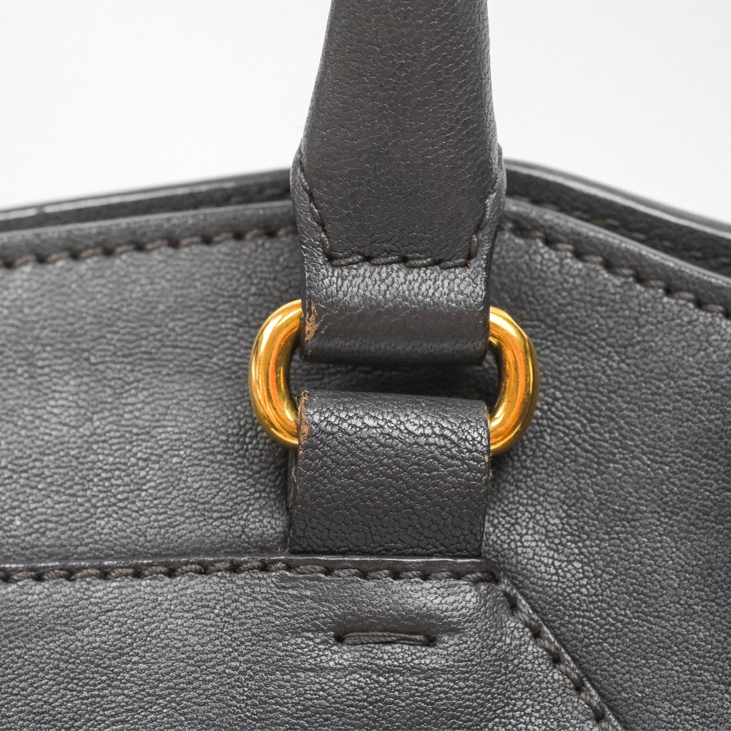 Saint Laurent Chyc Bag Dark Grey Calfskin Gold Hardware