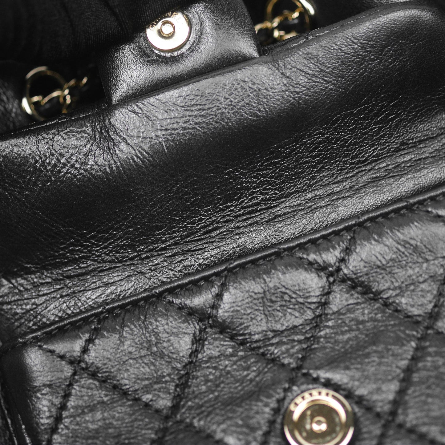 Chanel Quilted Small Duma Drawstring Backpack Black Calfskin Gold Hardware