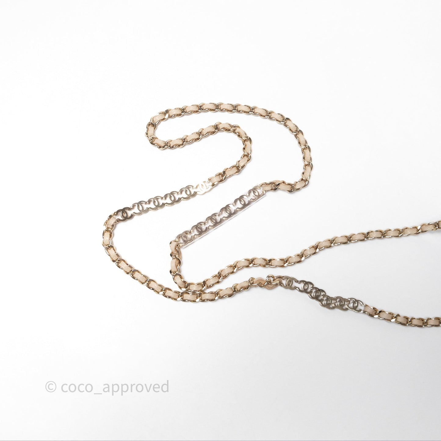 Chanel Mini Vanity With CC Chain Beige Caviar Gold Hardware