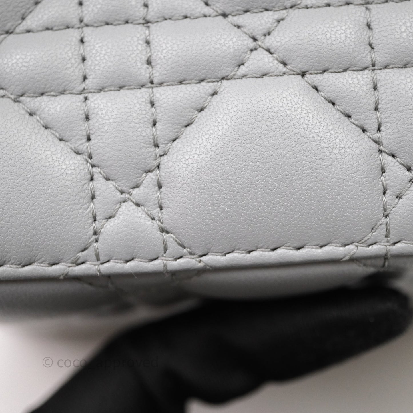 Christian Dior Small Diortravel Vanity Case Grey Lambskin Cannage