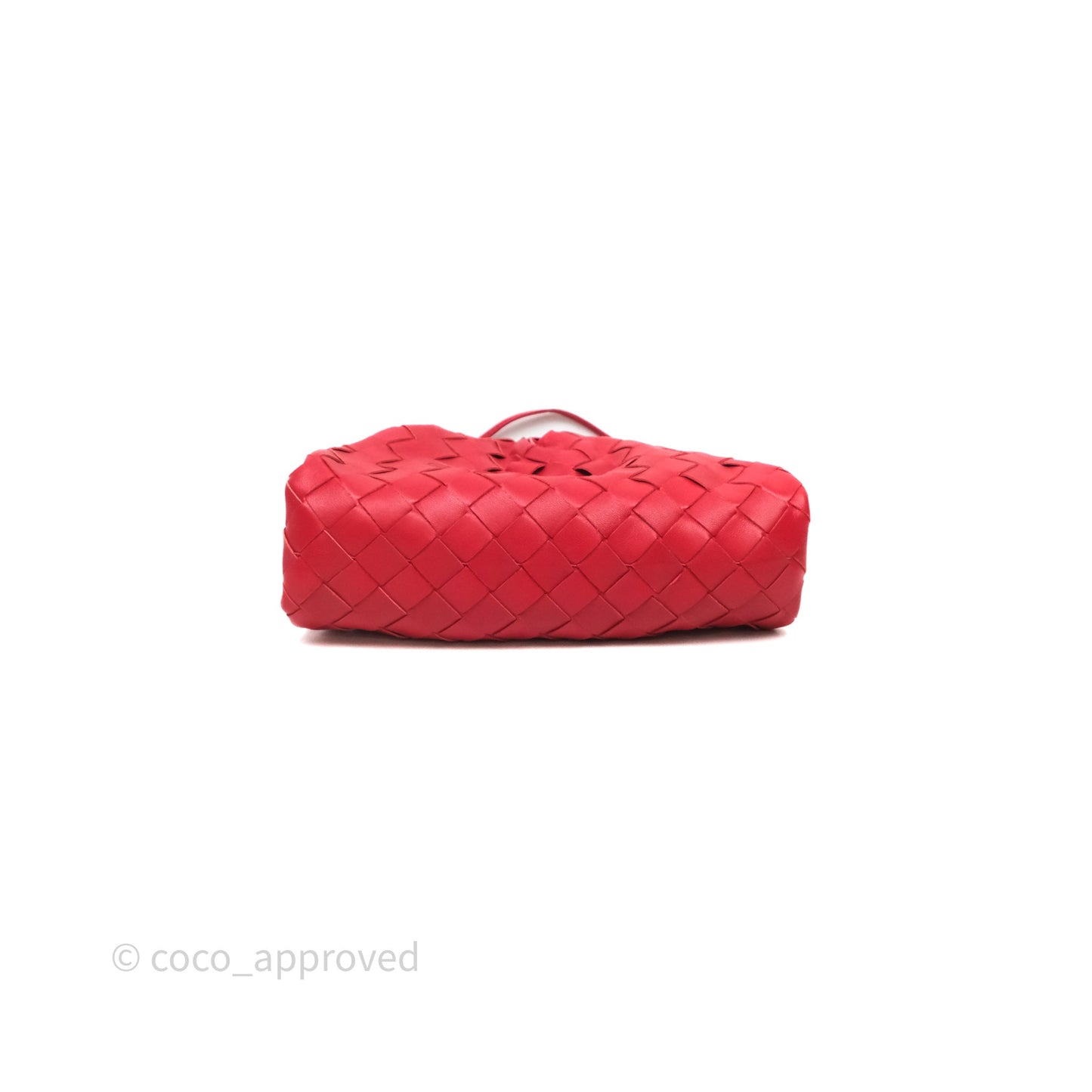 Bottega Veneta Mini Pouch Red Intrecciato Lambskin