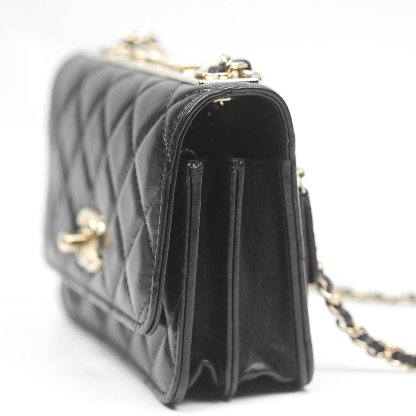 Chanel Mini Trendy WOC Black Lambskin Gold Hardware