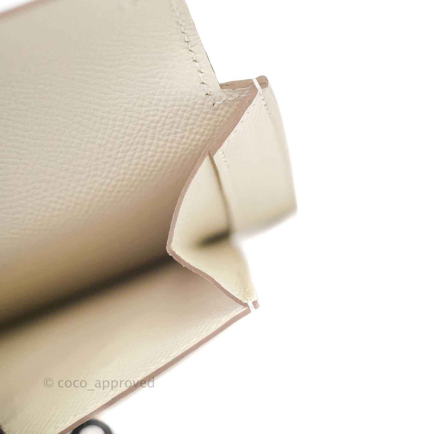 Hermès Kelly Pocket Compact Wallet Epsom Cream