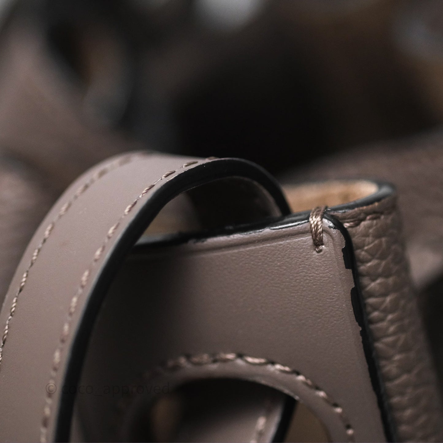 Loewe Small Balloon Bucket Bag Taupe Grained Calfskin