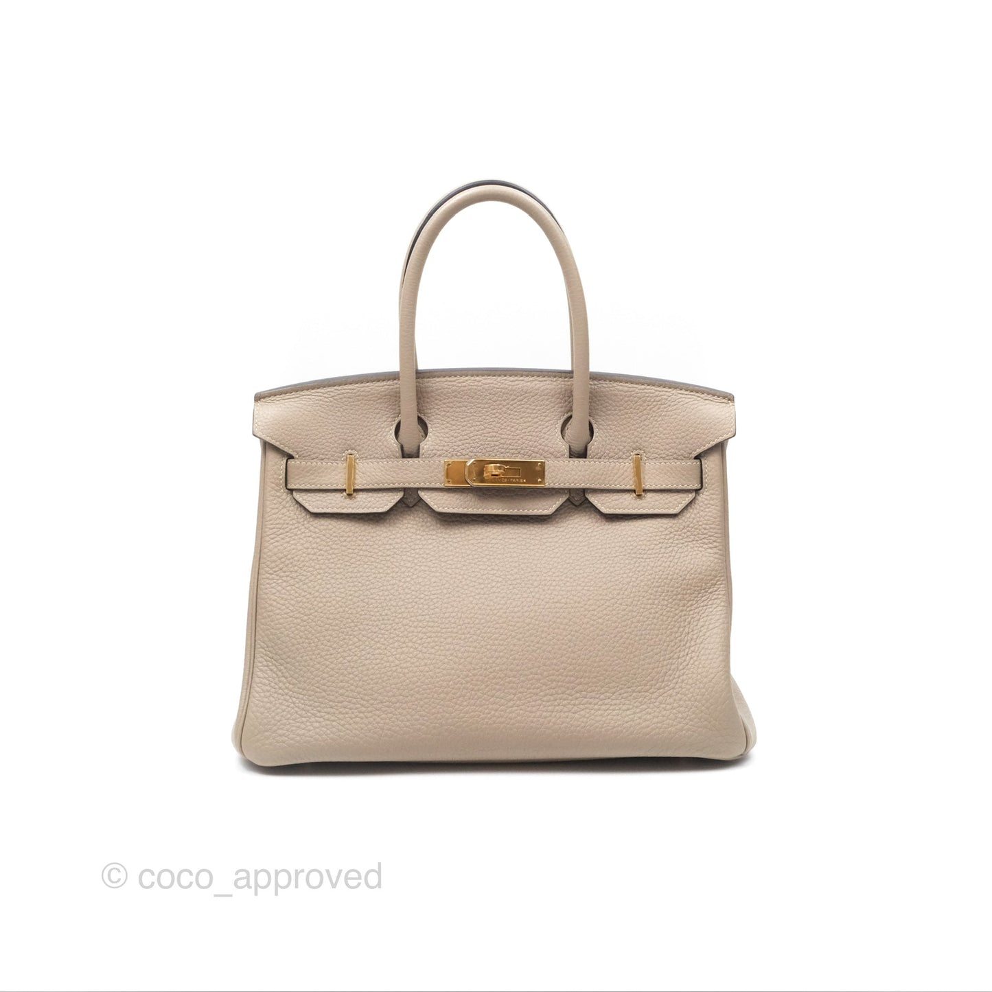 Hermès Birkin 30 Retourne Gris Tourterelle Togo Gold Hardware
