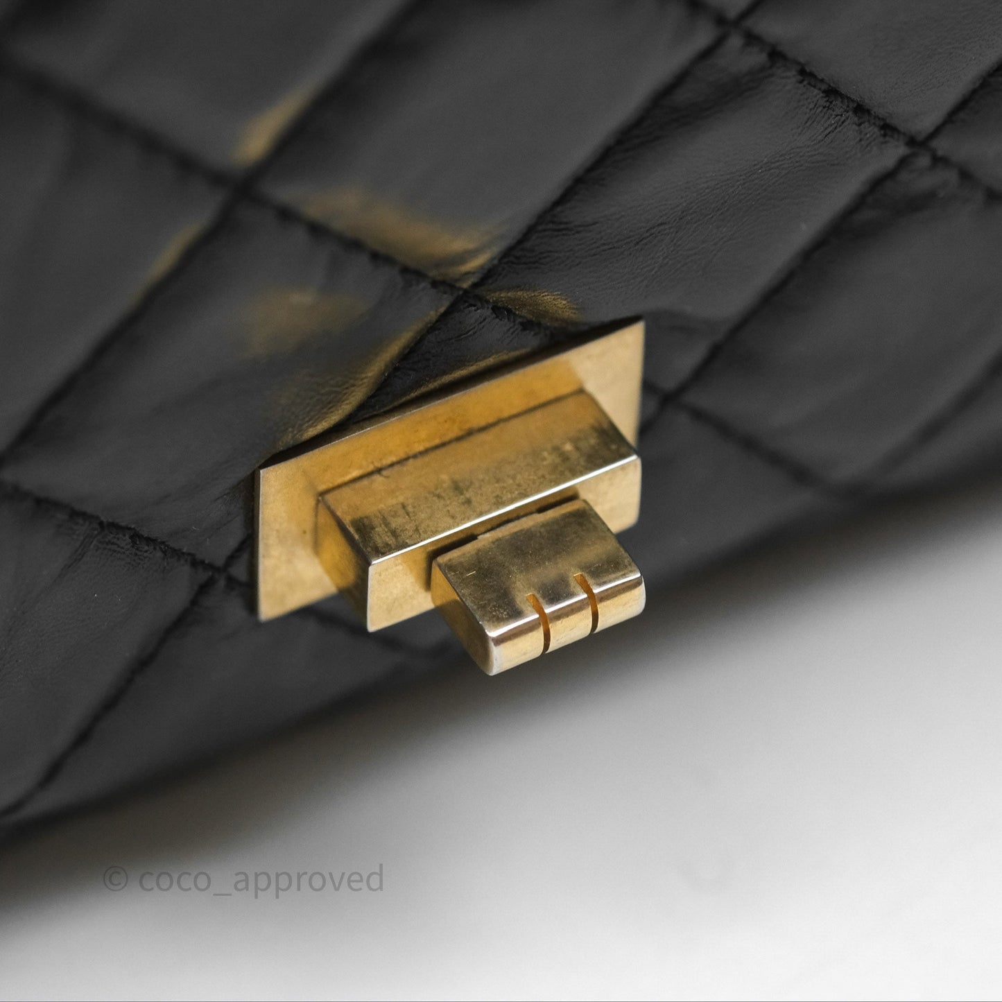 Chanel Quilted Reissue 226 Aged Calfskin Black Gold Hardware