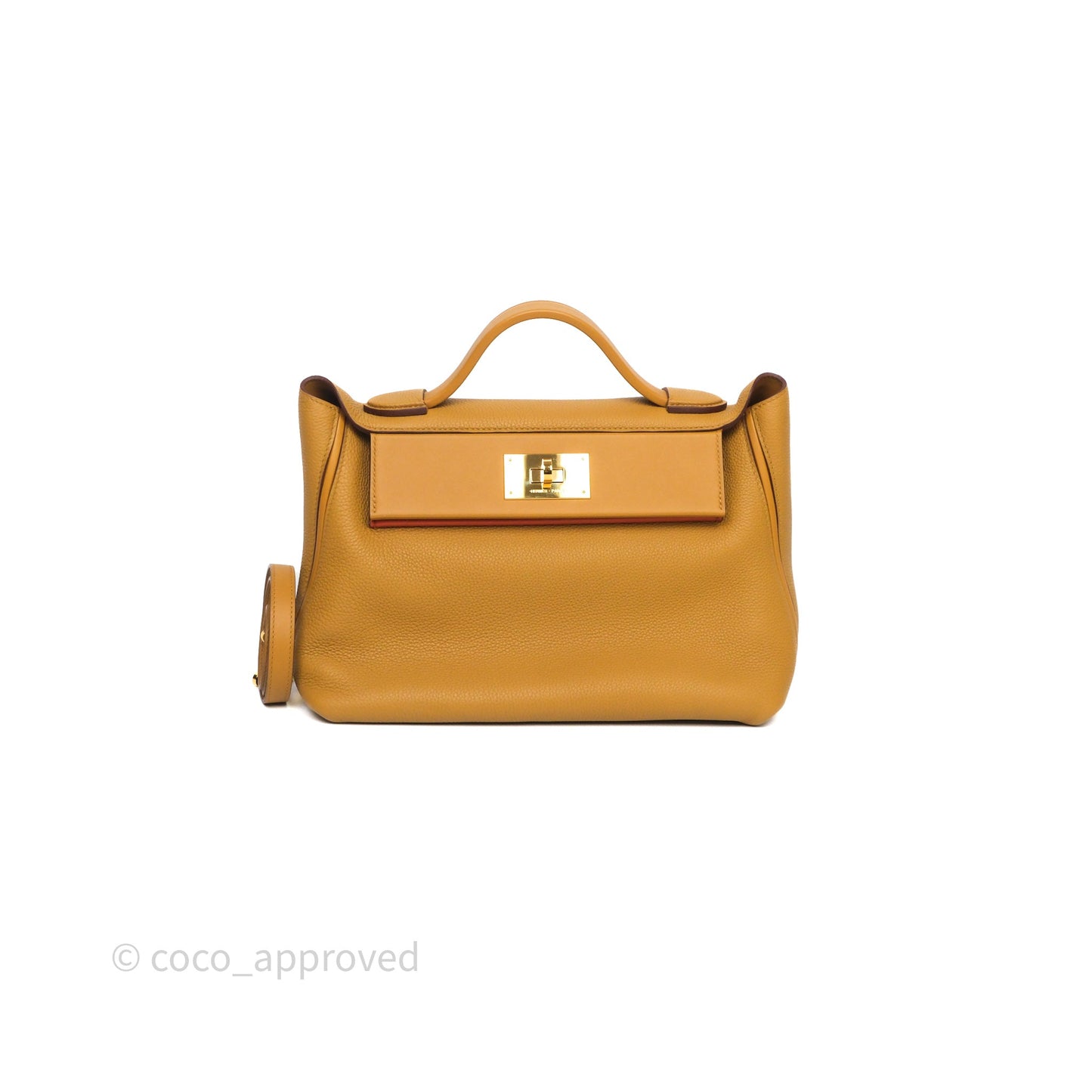 Hermès 24/24 29 Sesame 2S/ Terre Battue R1 Clemence/ Swift Gold Hardware