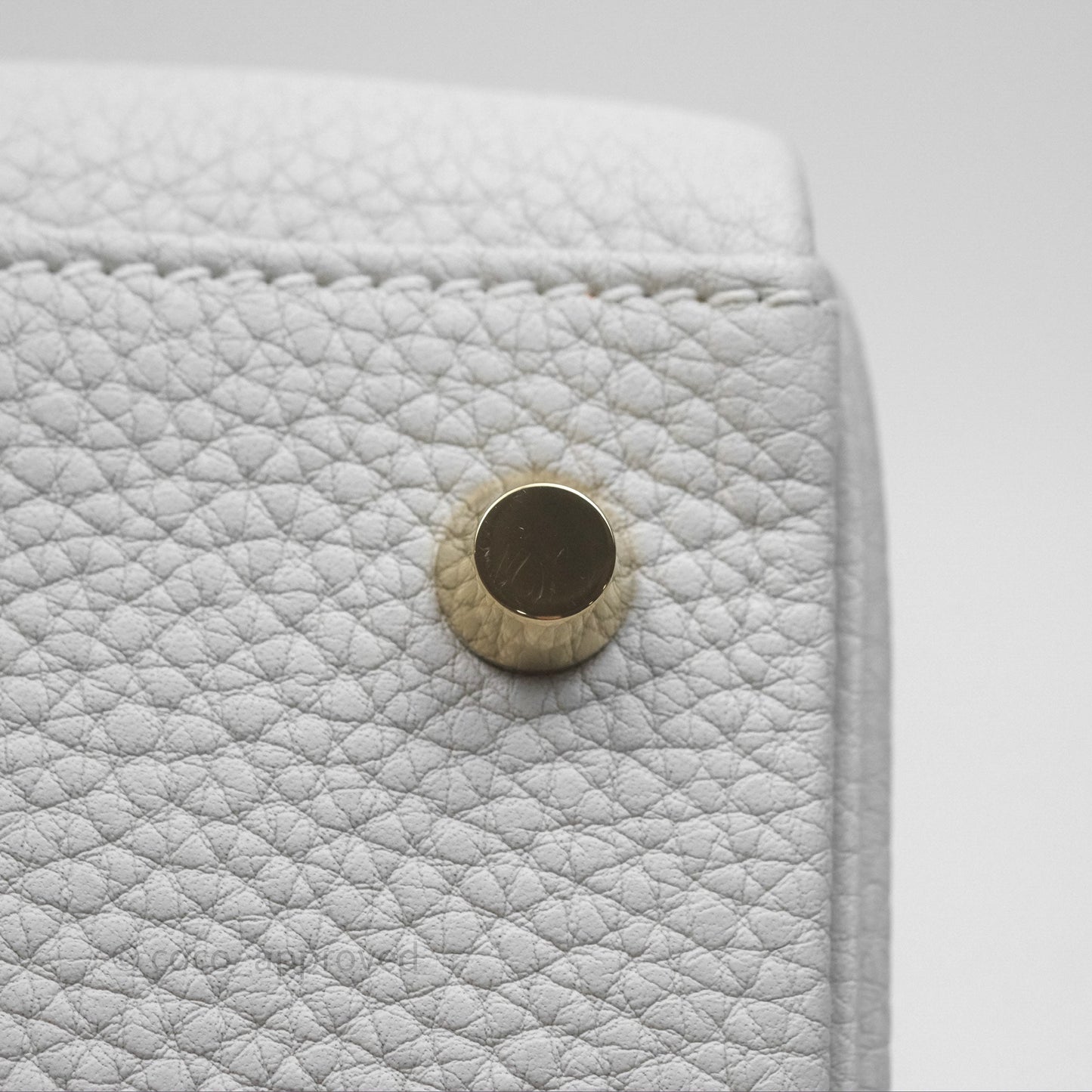 Hermès Kelly II 28 Retourne Gris Pale M4 Togo Gold Hardware