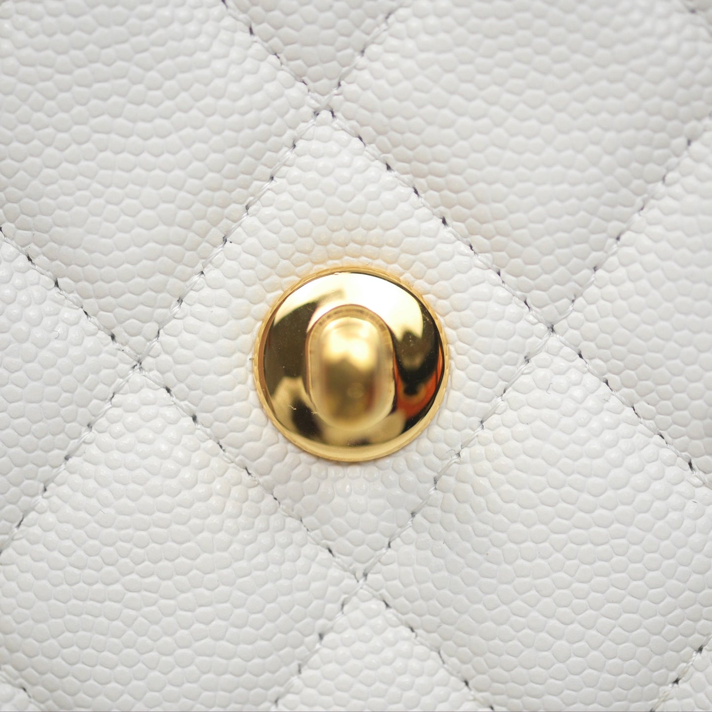 Chanel Mini WOC Bag Charm White Caviar Gold Hardware