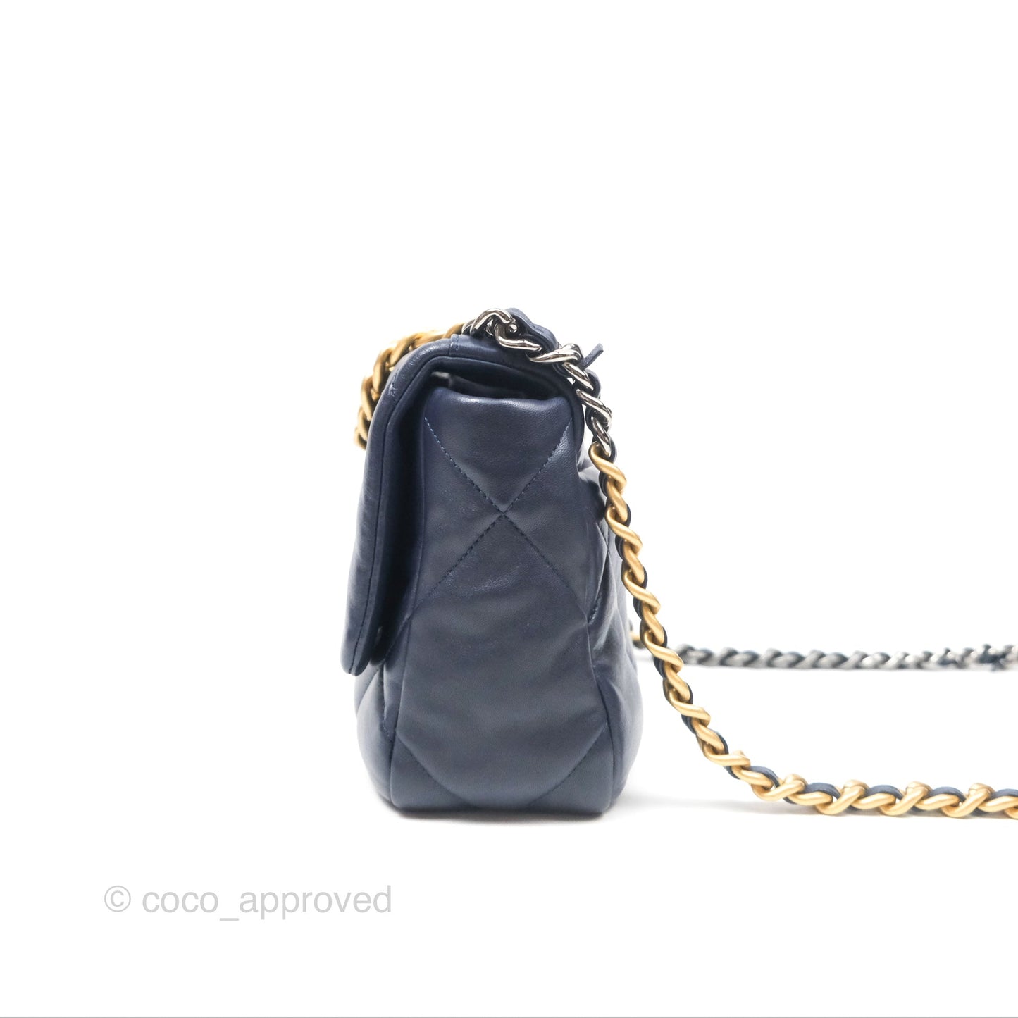 Chanel 19 Small Dark Navy Mixed Hardware