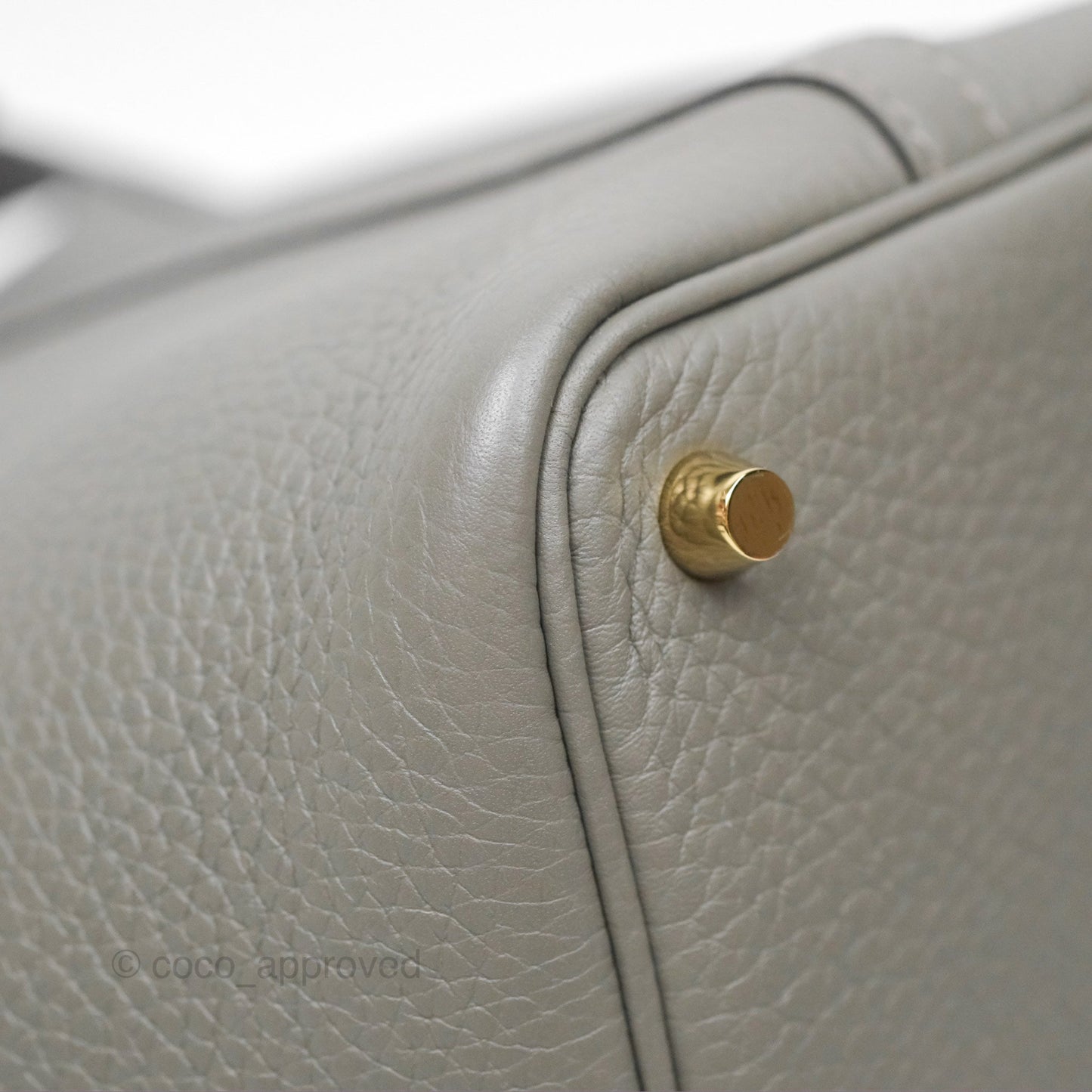 Hermès Picotin Lock 18 Gris Meyer 0L Clemence Gold Hardware