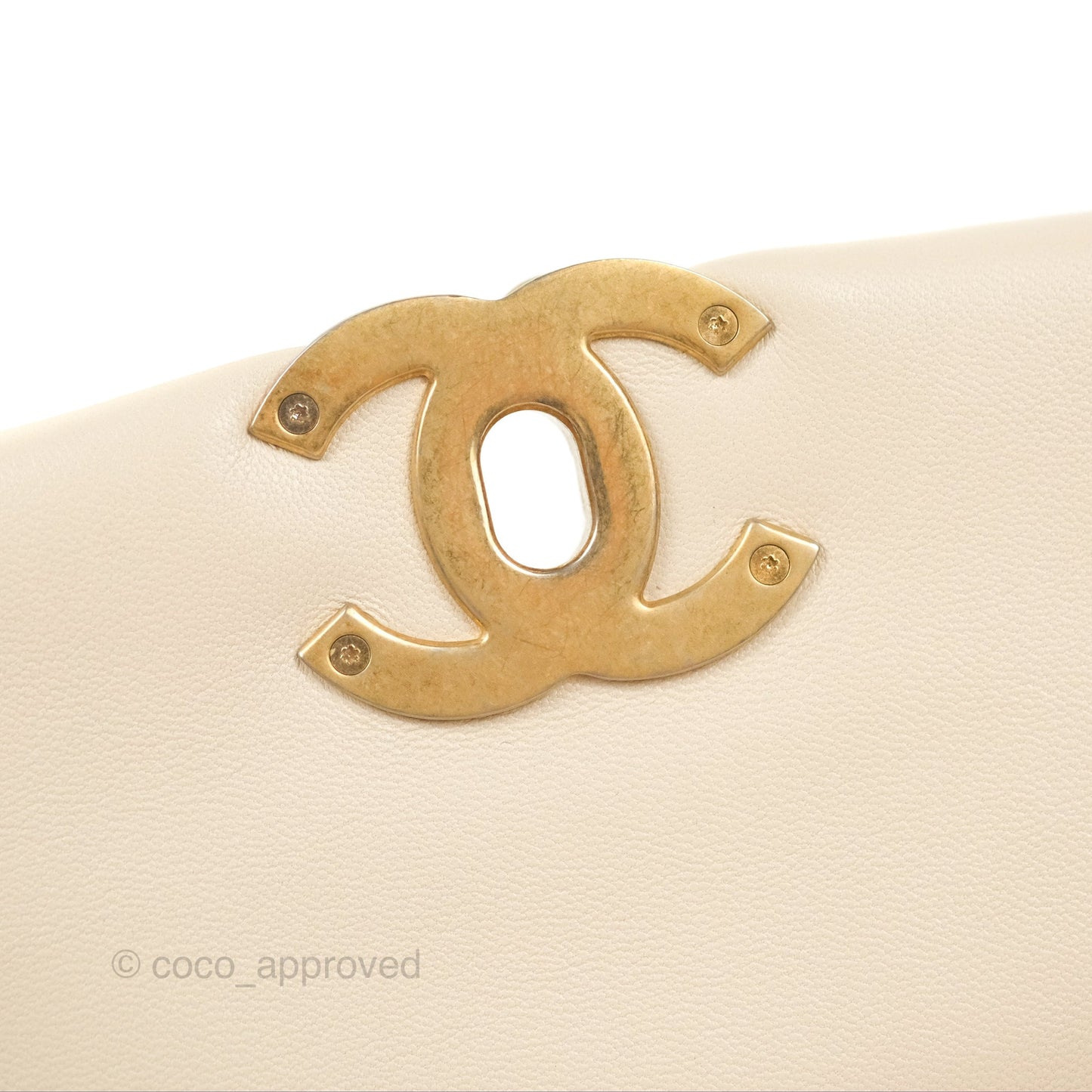 Chanel 19 Small Ivory Beige Mixed Hardware